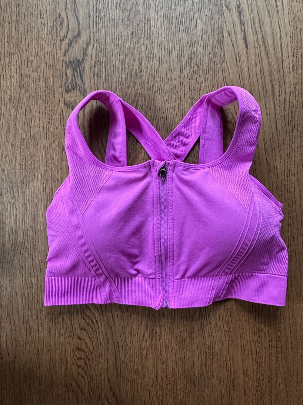 NWOT Avia Women’s Front-Zip Athletic Top | Sports Bra | Violet
